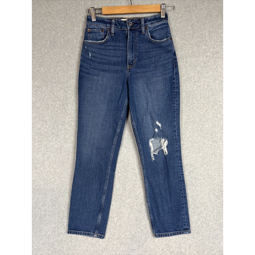 Abercrombie & Fitch The Mom High Rise Jeans 24 Size 00s Distressed
